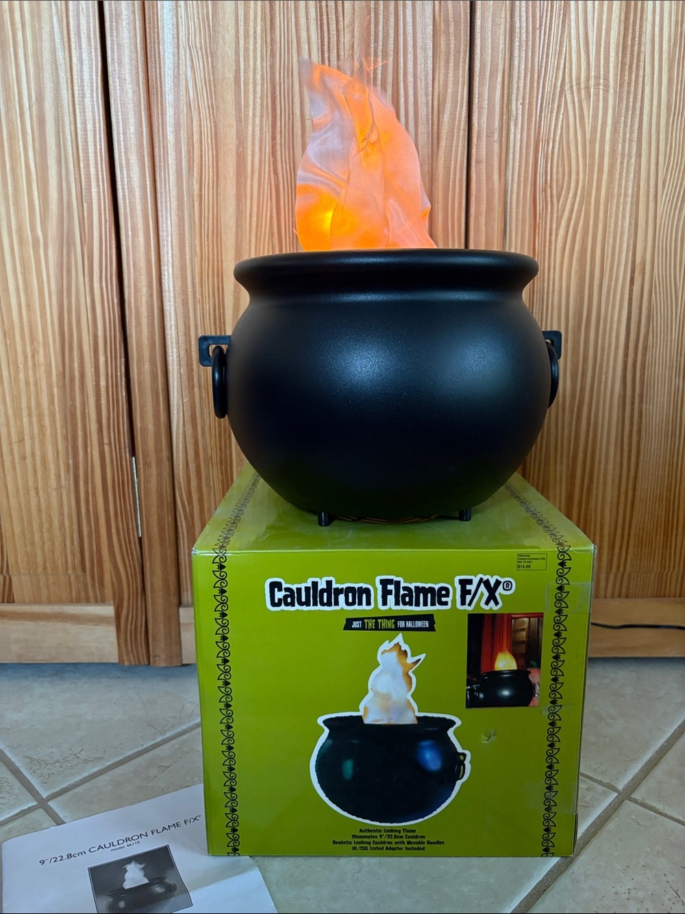 Vintage Flaming Cauldron Lite F/X 9” with Adapter SEE VIDEO